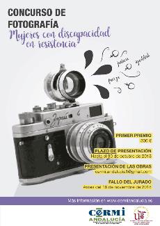 Cartel del concurso de fotografía de CERMI Andalucía.