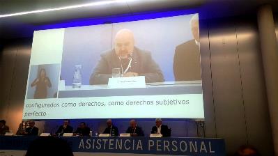 El presidente del CERMI, Luis Cayo Pérez Bueno, en el II Congreso Internacional de Asistencia Personal