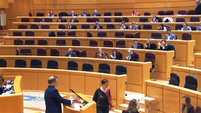 Imagen del Senado durante la sesión en la que se aprueba la reforma de la Loreg