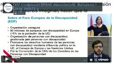 Imagen del vídeo que da paso a la segunda parte del XIV Congreso CERMIS Autonómicos, Barcelona 2018