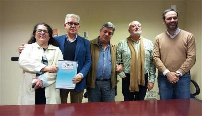Modesto Díez, nuevo presidente de CERMI Extremadura, junto al resto de actuales responsables de la entidad