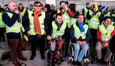 Imagen de la protesta del CERMI contra Ryanair por discriminación hace casi dos años