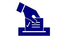 Imagen que representa una persona depositando su voto en una urna.