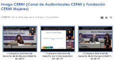 Imagen de la web del CERMI donde se alojan las grabaciones audiovisuales