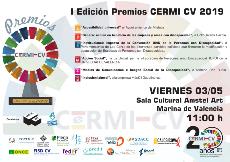 Cartel con los premios CERMI CV y la fecha de su entrega