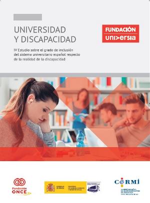Portada del IV Estudio sobre el grado inclusión del sistema universitario español respecto de la realidad de la discapacidad
