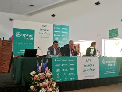 Imagen de la mesa inaugural de las XXV Jornadas Científicas de Aspaym Madrid