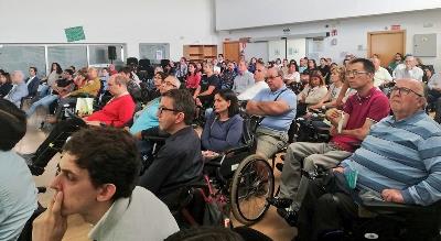Sala llena de público de las XXV Jornadas Científicas de Aspaym Madrid
