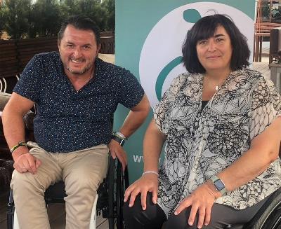 Fran Sardón, presidente de Predif, junto a Mayte Gallego, nueva directora de Género y Defensa de los Derechos de las Mujeres con Discapacidad de Predif