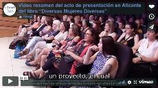 Imagen que da paso a la Grabación audiovisual íntegra del acto de presentación en Alicante del libro “Diversas Mujeres Diversas” 