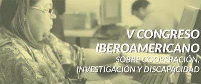 Imagen del cartel del V Congreso Iberoamericano sobre Cooperación, Investigación y Discapacidad