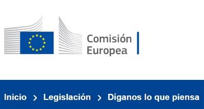 Imagen de la web de la Comisión Europea sobre la consulta pública