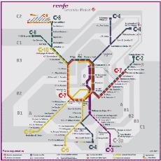 Plano de Cercanías de Madrid de Renfe