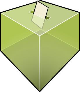 Detalle de una urna para votar