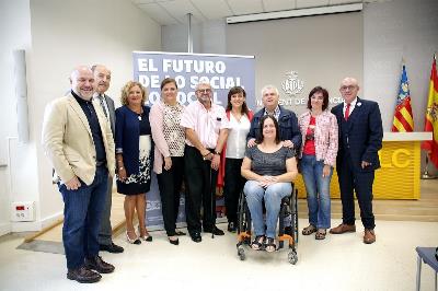 Imagen de la rueda de prensa de presentación de la Convención ‘El futuro de lo social (lo social tiene futuro)’ (foto cedida por el ayuntamiento de Valencia)