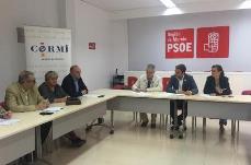 Imagen de la reunión entre representantes del Cermi CM y PSOE Murcia.