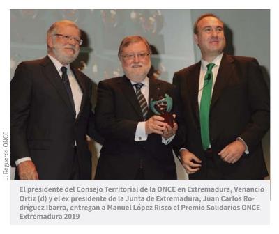 Manuel López Risco en los premios solidarios ONCE 2019