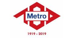 Logo centenario de Metro.