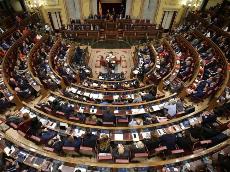 Imagen del Congreso de los Diputados tras la Sesión Constitutiva de la 14 Legislatura del Congreso