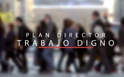 vídeo del ministerio de trabajo que comienza con una imagen donde se lee: Plan director - Trabajo digno