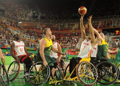 Imagen del partido de los Juegos Paralímpicos de Río entre España y Australia.