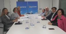Delegación del CERMI en una reunión de trabajo en la sede del PP