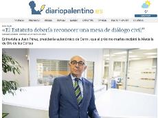 Imagen de la entrevista a Juan Pérez, presidente de CERMI Castilla y León, en eldiariopalentino.es