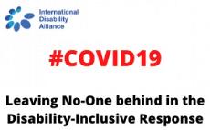 Imagen sobre el COVID-19 de la Alianza internacional de discapacidad