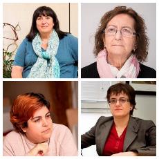 Imagen de las cuatro mujeres que participaron en la reunión telemática con los Reyes