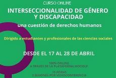 Imagen del cartel del curso online ‘Interseccionalidad de género y discapacidad’ de CERMI Andalucía