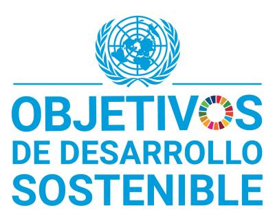 Logo de los Objetivos de Desarrollo Sostenible con el emblema de Naciones Unidas