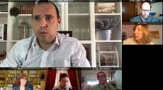 Imagen del encuentro virtual del CERMI Castilla-La Mancha con el presidente de Las Cortes de Castilla-La Mancha, Pablo Bellido