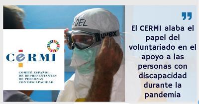 El CERMI alaba el papel del voluntariado en el apoyo a las personas con discapacidad durante la pandemia