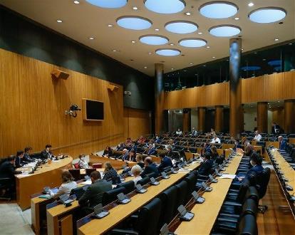 Imagen durante una sesión de la Comisión de Reconstrucción Social y Económica del Congreso de los Diputados celebrada el 13 de mayo