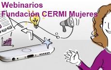 Ilustración de una mujer con accesorios tecnológicos para el webinar de la Fundación CERMI Mujeres