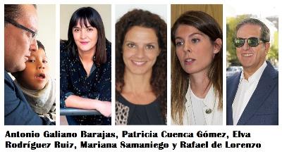 Foto de los autores del artículo: Antonio Galiano Barajas, Patricia Cuenca Gómez, Elva Rodríguez Ruiz, Mariana Samaniego y Rafael de Lorenzo