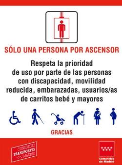 La Comunidad de Madrid difunde una campaña para el uso seguro del transporte público para las personas con discapacidad