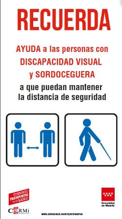 La Comunidad de Madrid difunde una campaña para el uso seguro del transporte público para las personas con discapacidad