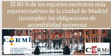 El 80% de los espacios escénicos más representativos de la ciudad de Madrid incumplen las obligaciones de accesibilidad universal