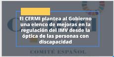 El CERMI plantea al Gobierno una elenco de mejoras en la regulación del IMV desde la óptica de las personas con discapacidad