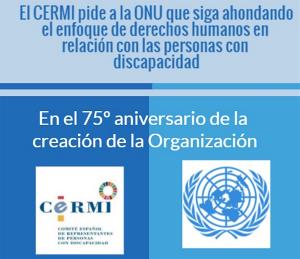 El CERMI pide a la ONU que siga ahondando el enfoque de derechos humanos en relación con las personas con discapacidad