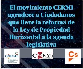 El movimiento CERMI agradece a Ciudadanos que lleve la reforma de la Ley de Propiedad Horizontal a la agenda legislativa