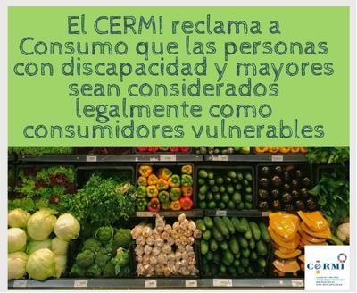 El CERMI reclama a Consumo que las personas con discapacidad y mayores sean considerados legalmente como consumidores vulnerables