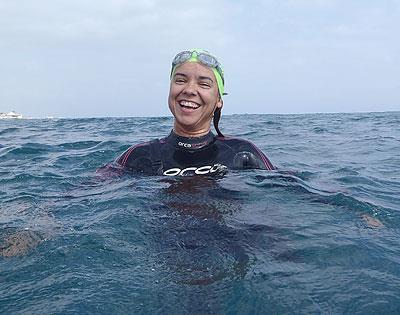 Leonor Lidón es una entusiasta de la natación en aguas abiertas