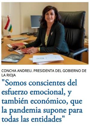 La presidenta del Gobierno de La Rioja, Concha Andreu, en la entrevista en cermi.es semanal
