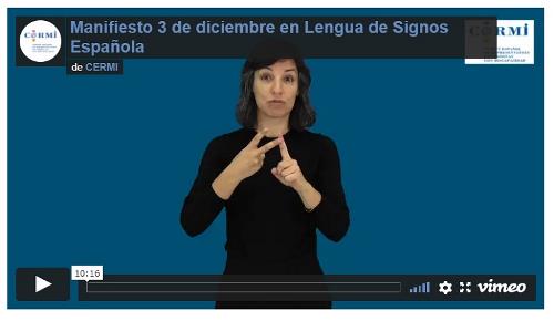 Imagen que da paso al Manifiesto 3 de diciembre en Lengua de Signos Española