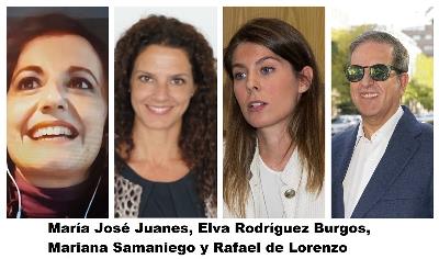 María José Juanes, Elva Rodríguez Burgos, Mariana Samaniego y Rafael de Lorenzo