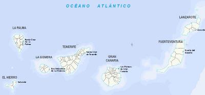 Mapa de las Islas Canarias