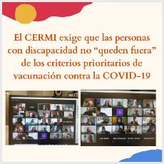 El CERMI exige que las personas con discapacidad no “queden fuera” de los criterios prioritarios de vacunación contra la COVID-19