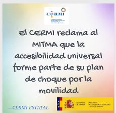 El CERMI reclama al Mitma que la accesibilidad universal forme parte de su plan de choque por la movilidad
